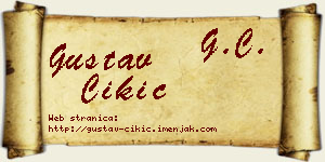Gustav Čikić vizit kartica